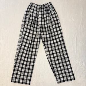 Zara Black White Plaid Pants Kids 13-14Y